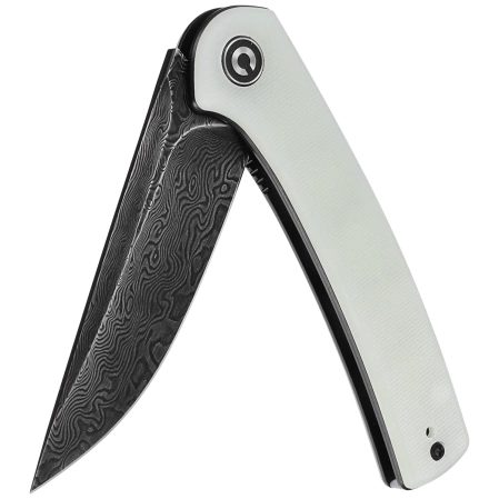 Civivi Mini Asticus Natural G10, Black Hand Rubbed Damascus knife (C19026B-DS1)