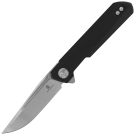 Bestechman Mini Dundee DD Knife Black G10, Satin/Stonewashed D2 by Ostap Hel (BMK08A)