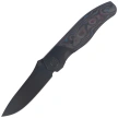 KB Kubey Velvet Snake Knife Black DLC Titanium / Damtanium Camo Carbon, Black DLC M390 by Bastard Knives (KB266D)