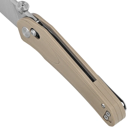 Nóż składany Bestech Mothus Beige G10, Stonewashed / Satin 14C28N by Kombou (BG67B)