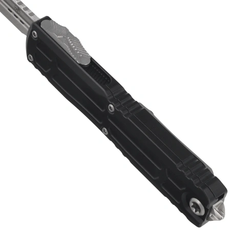 Nóż automatyczny OTF Microtech Ultratech Gen III EX-ZBP Bayonet Signature Black Aluminium, Stonewashed M390MK by Tony Marfione (1120EX-10S)
