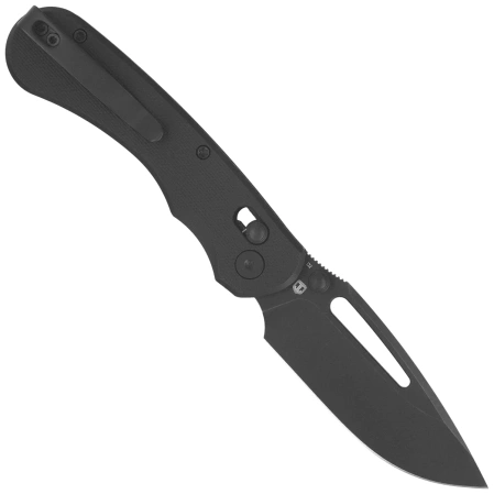Kubey Stalker Knife Black G10, Blackwashed D2 by Johan Jordaan (KU504E)