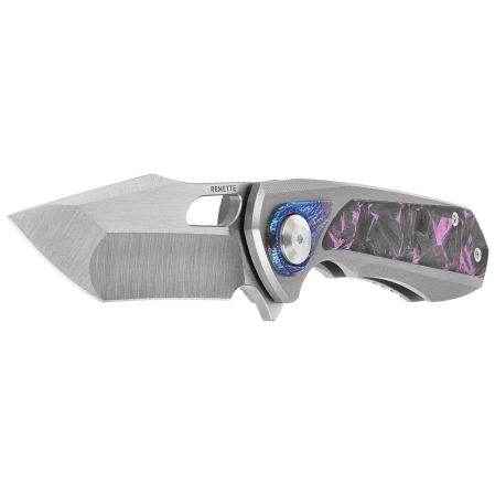 Nóż składany Remette RT-Saker Falcon Gray Titanium/Carbon Fiber, Satin S45VN (ASTP-3)