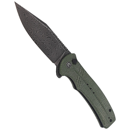 Nóż składany CIVIVI Cogent Green Micarta, Black Damascus (C20038D-DS1)