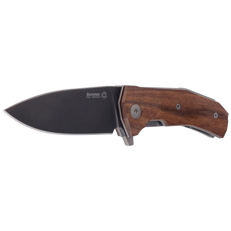 Nóż składany LionSteel KUR Santos Wood, Black Stonewashed Sleipner by Molletta (KUR BST)