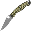 Spyderco Military 2 Salt Knife Yellow/Black G10, Satin MagnaCut by Sal and Eric Glesser(C36GBKYLMCP2)