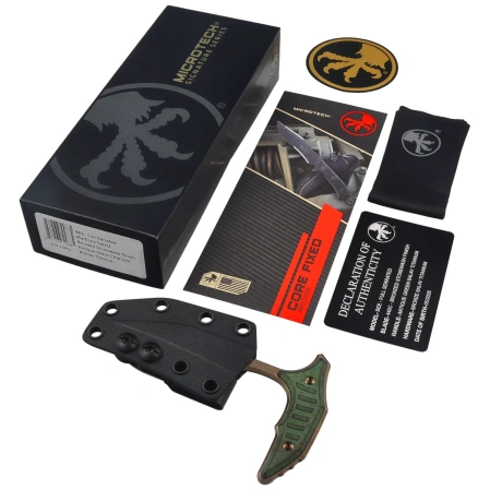 Nóż Microtech Bee Marfione Select Antique Green Titanium, Bronze Titanium HW, Bronzed Stonewashed F/S 440C by Bastinelli (218-15MS1)