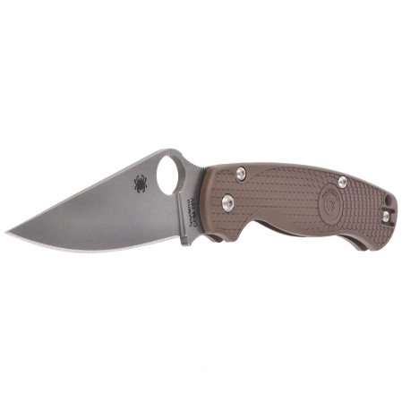 Spyderco Para Military 2 Sprint Run Knife Lightweight Brown FRN, Stonewashed CPM 15V by Sal, Eric Glesser (C81PBN15V2)