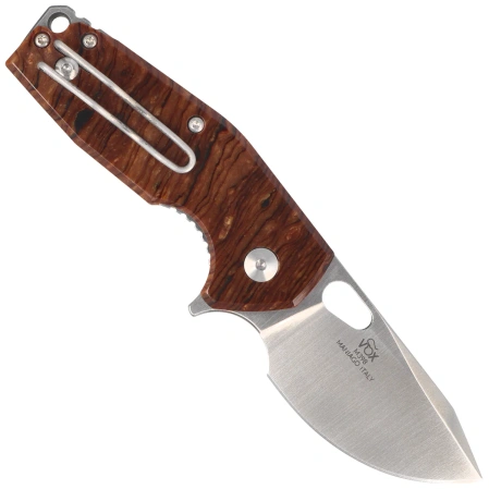 Fox Suru Knife Brown Cellulose Acetate, Satin M398 by Jesper Voxnæs (FX-526LI RB3)