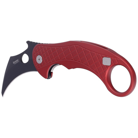 LionSteel L.E.One Knife Red Aluminum, Chemical Black MagnaCut by Emerson Design (LE1 A RB)