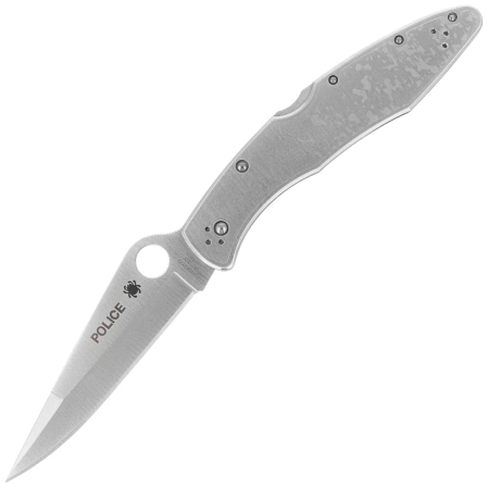 Spyderco Police Model Stainless Steel PlainEdge Knife (C07P)