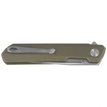 Bestechman Dundee Knife OD Green G10, Stonewashed / Satin D2 by Ostap Hel (BMK01B)