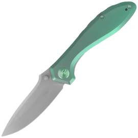 Nóż składany Kubey Ruckus Green Titanium, Beadblasted CPM 20CV by Sherif Manganas (KB314S)