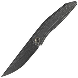 WE Knife Cybernetic LE No 044/205 Black Etching Pattern Titanium, Black Stonewashed CPM 20CV (WE22033-4)