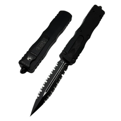Nóż automatyczny OTF Microtech Dirac Delta D/E Tactical Black DLC Aluminium, Black DLC F/S by Tony Marfione (227-D3T)