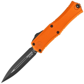 Nóż automatyczny OTF Microtech Hera II Mini D/E Orange Aluminium, Black M390MK by Tony and Sean Marfione (1702M-1OR)