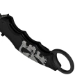 Nóż składany Fox The Skull Karambit Black Aluminium, Black N690Co (FX-599 ALB-4)