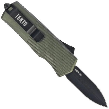 Nóż automatyczny OTF Tekto A5 Spry Mini D/E OD Green Aluminium, Black CPM S35VN