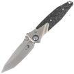 Microtech Socom Bravo Mini T/E Knife Titanium / Carbon Fiber, Blue HW, Bead Blasted M390 by Tony Marfione (261M-7CFTI)