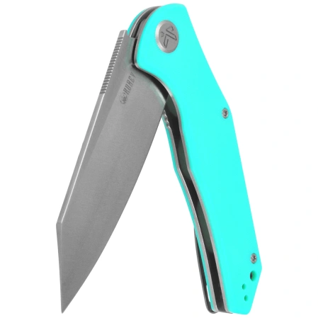 Nóż składany Kubey Flash KU158M, Light Blue G10, Satin San Mai M2