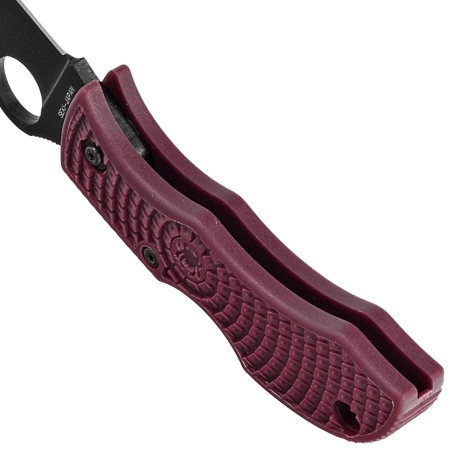 Spyderco Manbug Sprint Run Burgundy FRN Knife, TiCN Micro-Melt PD#1 by Sal Glesser (MBBGBKP)