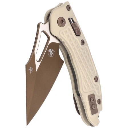 Microtech M-Stitch Ram-Lok S/E Knife Champagne Gold Frag Aluminium, Champagne Gold M390MK by Borka Blades and Tony Marfione (169MRL-1FRCG-C19Z23)