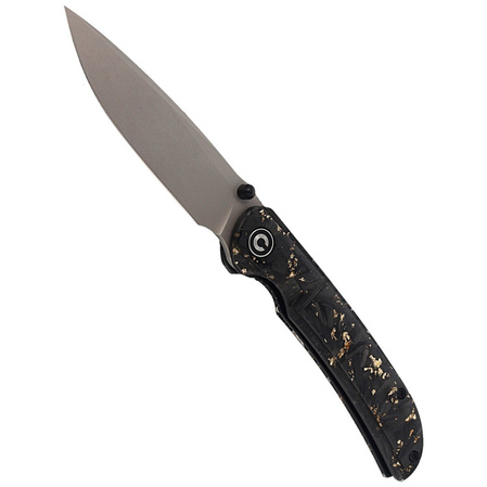 Civivi Knife Imperium Shredded Carbon Fiber / Golden Shred, Stonewashed Nitro-V (C2106A)