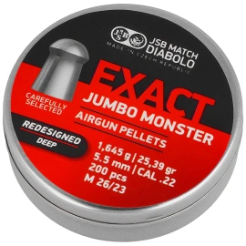 JSB Exact Jumbo Monster ReDesigned Deep Pellets 5.52 mm, 200 pcs. (546188-200)