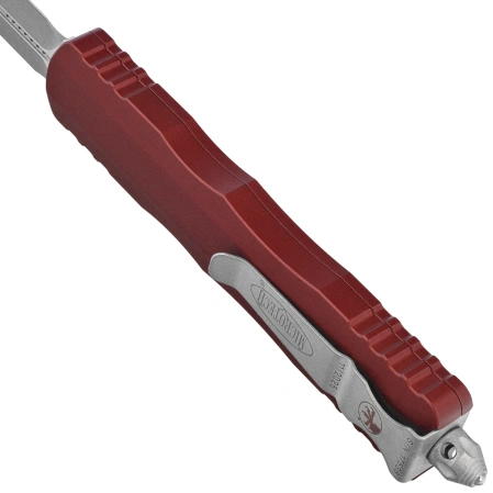 Nóż automatyczny OTF Microtech Dirac Delta D/E Merlot Aluminium, Apocalyptic by Tony Marfione (227-10APMR)