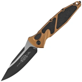 Microtech Socom Elite Auto S/E Automatic Knife Tan Aluminum, Black M390 by Tony Marfione (160A-1TA)