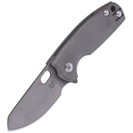 Nóż składany Fox Baby Core Stonewashed Titanium, Stonewashed M390 by Jesper Voxnæs (FX-608 TI)