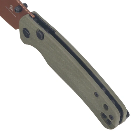 Bestechman Cicada's Wing-TL Knife OD Green G10, Gold PVD 10Cr15CoMoV (BMK24H)