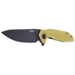Nóż składany Kubey Nova Yellow G10, Black Stonewashed D2 (KU117C)