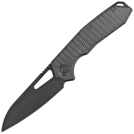 Kubey KB Knife Vagrant Black Titanium, Black DLC M390 by Maksim Tkachuk (KB284L)
