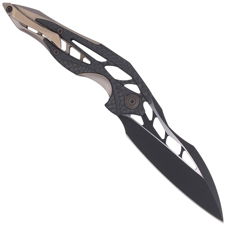 WE Knife Arrakis Champagne Ti / CF, Black M390 by Elijah Isham (906CF-B MYSTERY BOX)
