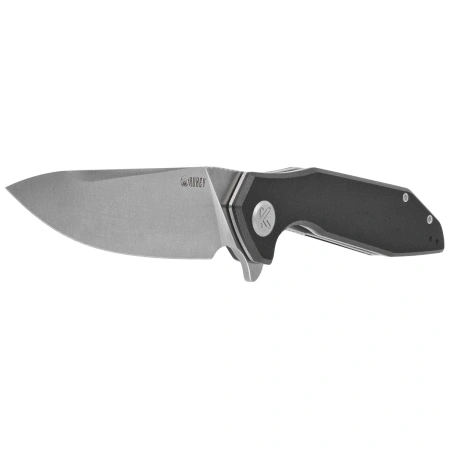 Kubey Nova KU117L Knife, Black G10, Satin 14C28N