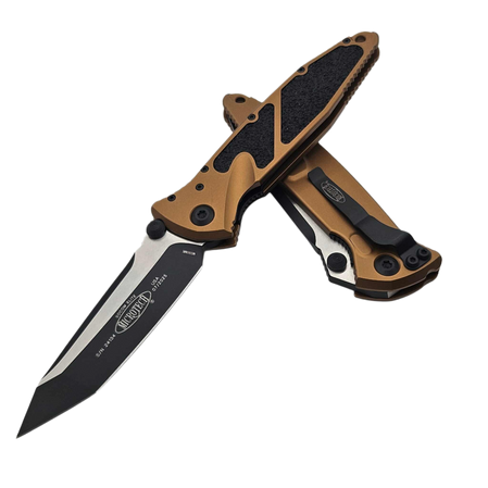 Microtech Socom Elite T/E-M Knife Tan Aluminium, Black M390MK by Tony Marfione (161-1TA)