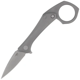 Bestech Duci Knife Dark Gray Titanium, Dark Bead Blasted Stonewashed CPM 20CV by Ostap Hel (BT2605B)
