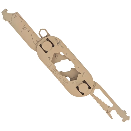 MultiTool Turq Gear Plankton Set (Tool No.1, 2, 3 ,4 ,Clips, T-25 Torx Bits, System-M srew set, washers) Ceracote Desert Sand