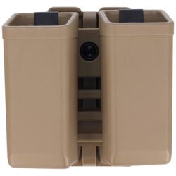 ESP Double Stack Swiveling Holder for 9 mm / .40 Magazines with UBC-04-2 MOLLE Clip - Khaki (MH-MH-44 KH)