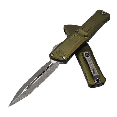 Nóż automatyczny OTF Microtech Combat Troodon Gen III D/E OD Green Aluminium, Apocalyptic M390MK by Tony Marfione (1142-10APOD)