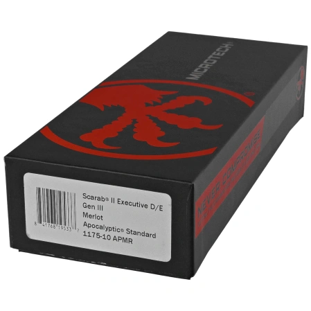 Nóż automatyczny OTF Microtech Scarab II Gen III Executive D/E Merlot Aluminium, Apocalyptic M390MK by Tony Marfione (1175-10APMR)