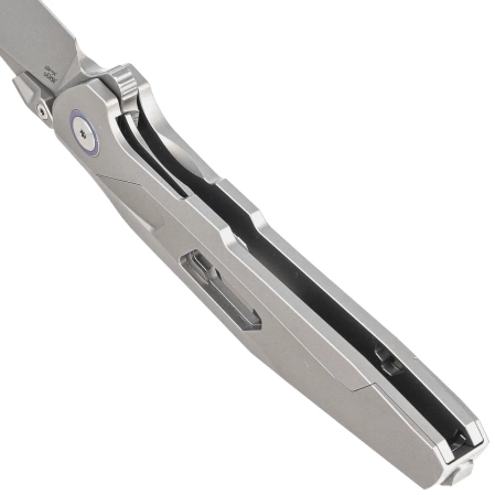 Nóż składany Rike Knife RK-Shadow-T-P Gray Titanium, Satin M390