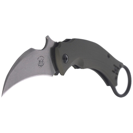 FOX Black Bird Folding Knife by Bastinelli / Stone Washed (FX-591 ODSW)