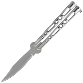 Martinez Albainox Balisong Knife Chrome Zamak, Mirror 3Cr13Mov (02053-C)