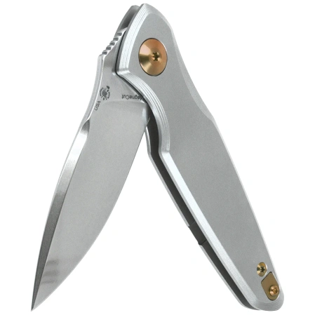 Nóż składany Spartan Blades Pandia Gray Titanium, Bronze HW, Stonewashed MagnaCut by Curtis Iovito (SF16SWBZ)