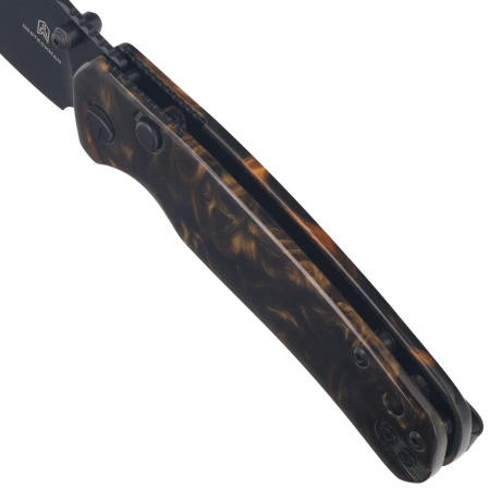 Bestechman Cicada's Wing-TL Knife Brown Resin, Black PVD 10Cr15CoMoV (BMK24-R-4)