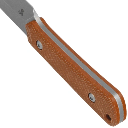 Kubey Knife Thorn Brown Micarta, Beadblasted 14C28N by Scott Halpern (KU413E)