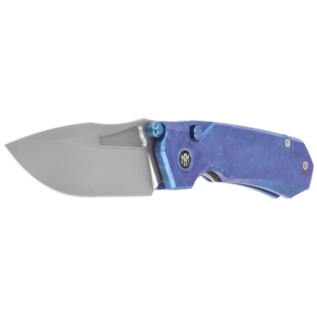 Nóż składany Remette Rhino Blue Crystallized Titanium, Pearlescent M390 (RNTB3)