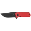 Bestechman Mini Dundee Knife Special Red G10, Black PVD D2 by Ostap Hel (BMK03N)